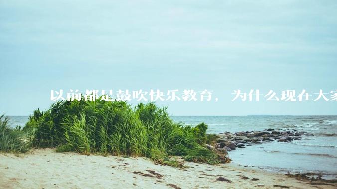 以前都是鼓吹快乐教育，为什么现在大家都明白了快乐教育，实际上就是愚民教育？